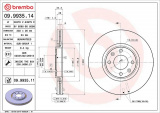 Brzdový kotouč BREMBO 09.9935.14 - CITROËN, PEUGEOT