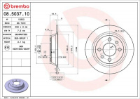 Brzdový kotouč BREMBO 08.5037.10 - SAAB
