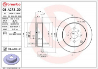 Brzdový kotouč BREMBO 08.A273.30