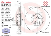 Brzdový kotouč BREMBO 09.C417.13 - BMW Brzdový kotouč BREMBO 09.C417.13 - BMW
