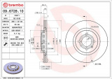 Brzdový kotouč BREMBO 09.6728.10 - SEAT, VW