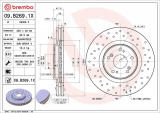 Brzdový kotouč BREMBO 09.B269.1X - HONDA