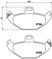 Sada brzdových destiček BREMBO P68021 - RENAULT