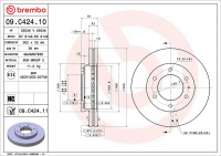 Brzdový kotouč BREMBO 09.C424.11 - FORD Brzdový kotouč BREMBO 09.C424.11 - FORD