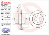 Brzdový kotouč BREMBO 09.9728.14 - OPEL, SUBARU