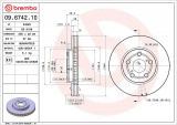 Brzdový kotouč BREMBO 09.6742.10 - TOYOTA