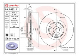 Brzdový kotouč BREMBO 09.C492.11 - JAGUAR, LAND ROVER