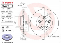 Brzdový kotouč BREMBO 09.C549.11