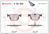 Sada brzdových destiček BREMBO P06029 - BMW