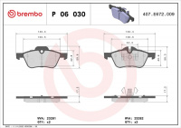 Sada brzdových destiček BREMBO P06030 - MINI Sada brzdových destiček BREMBO P06030 - MINI