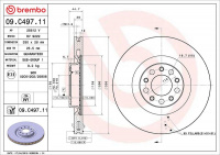 Brzdový kotouč BREMBO 09.C497.11 - ALFA ROMEO