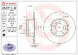 Brzdový kotouč BREMBO 08.5141.20 - BMW