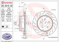 Brzdový kotouč BREMBO 09.5519.30 - FERRARI