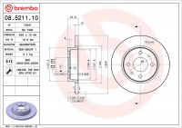 Brzdový kotouč BREMBO 08.5211.10 - LADA