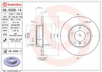 Brzdový kotouč BREMBO 08.5359.14 - BMW