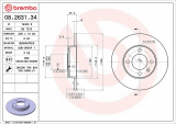 Brzdový kotouč BREMBO 08.2631.34 - AUDI, VW