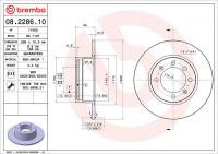 Brzdový kotouč BREMBO 08.2286.10 - SAAB