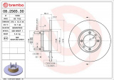 Brzdový kotouč BREMBO 08.2565.30 - ALFA ROMEO