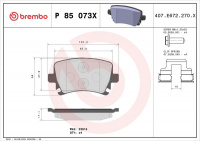 Sada brzdových destiček BREMBO P85073X Sada brzdových destiček BREMBO P85073X