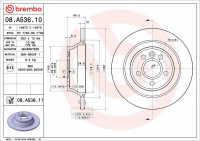 Brzdový kotouč BREMBO 08.A536.11