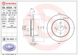 Brzdový kotouč BREMBO 08.A534.10