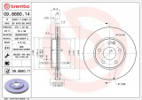 Brzdový kotouč BREMBO 09.8680.14 - MERCEDES-BENZ