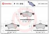 Sada brzdových destiček BREMBO P11015 - CHRYSLER, DODGE