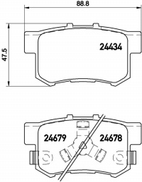Sada brzdových destiček BREMBO P28061 Sada brzdových destiček BREMBO P28061