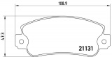 Sada brzdových destiček BREMBO P23029 - ALFA ROMEO