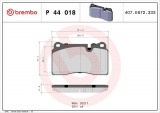 Sada brzdových destiček BREMBO P44018