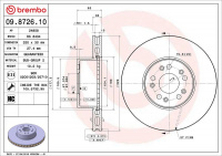 Brzdový kotouč BREMBO 09.8726.10 - MERCEDES-BENZ