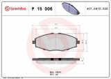 Sada brzdových destiček BREMBO P15006 - DAEWOO