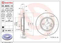 Brzdový kotouč BREMBO 09.8655.10 - MINI Brzdový kotouč BREMBO 09.8655.10 - MINI