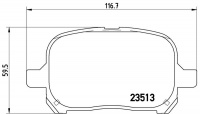 Sada brzdových destiček BREMBO P83040 - TOYOTA Sada brzdových destiček BREMBO P83040 - TOYOTA