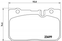 Sada brzdových destiček BREMBO P83039 - LEXUS