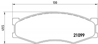 Sada brzdových destiček BREMBO P56014 - NISSAN
