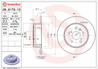 Brzdový kotouč BREMBO 08.9179.10 - TOYOTA