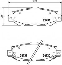 Sada brzdových destiček BREMBO P83038 - LEXUS Sada brzdových destiček BREMBO P83038 - LEXUS