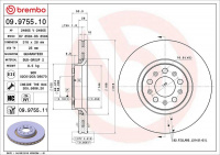 Brzdový kotouč BREMBO 09.9755.10 - VOLVO