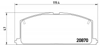 Sada brzdových destiček BREMBO P83011 - TOYOTA
