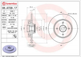 Brzdový kotouč BREMBO 08.A729.17
