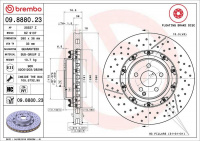 Brzdový kotouč BREMBO 09.8880.23 Brzdový kotouč BREMBO 09.8880.23