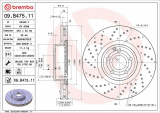 Brzdový kotouč BREMBO 09.B475.11 - MERCEDES-BENZ