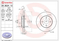 Brzdový kotouč BREMBO 09.B524.10 - DAIHATSU, SUBARU Brzdový kotouč BREMBO 09.B524.10 - DAIHATSU, SUBARU