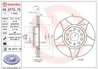Brzdový kotouč BREMBO 09.9772.75