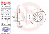 Brzdový kotouč BREMBO 08.A915.21