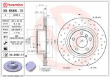 Brzdový kotouč BREMBO 09.B569.1X