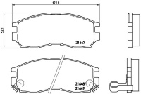 Sada brzdových destiček BREMBO P54014