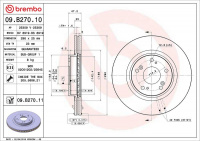 Brzdový kotouč BREMBO 09.B270.11 Brzdový kotouč BREMBO 09.B270.11