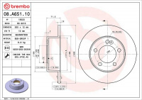 Brzdový kotouč BREMBO 08.A651.10